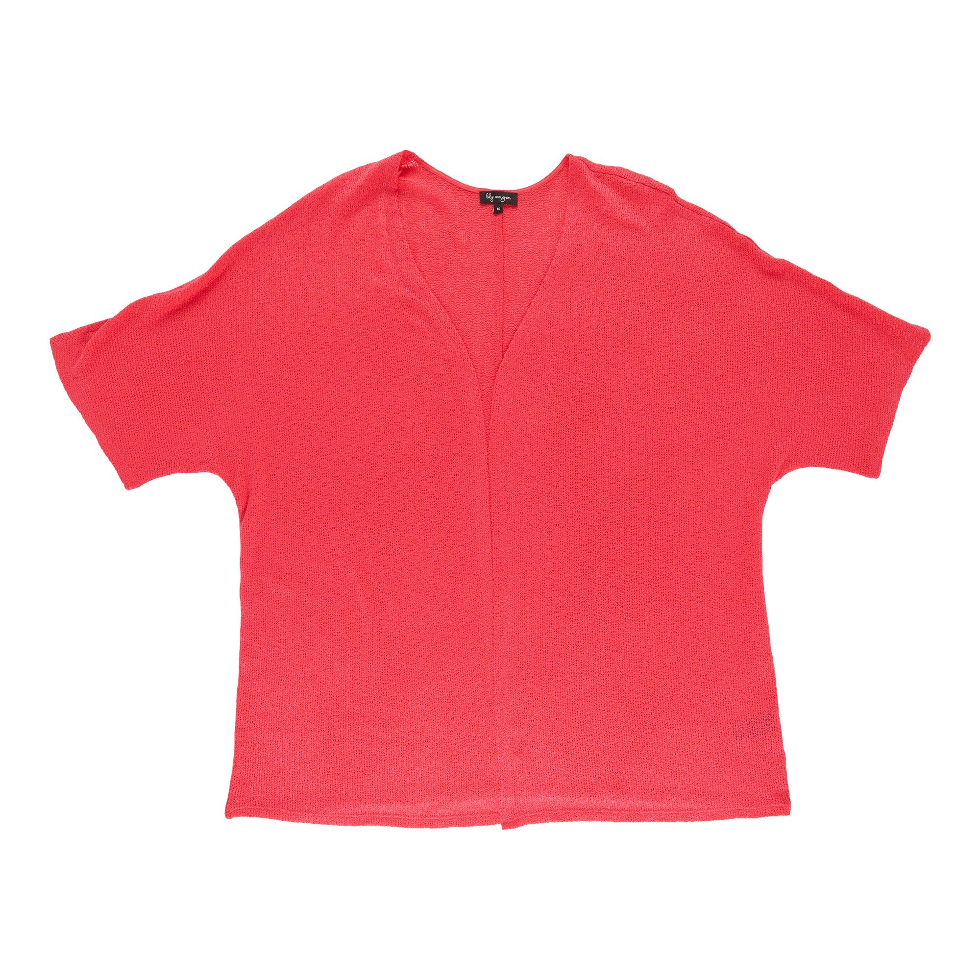 lily morgan Women's Plus Scalloped V-Neck Cardigan sold by Giant Tiger product image thumbnail 2