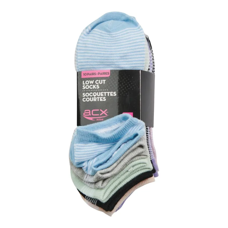 ACX Active Pink Women's Low-Cut Socks, 9 to 11, 10-Pack sold by Giant Tiger