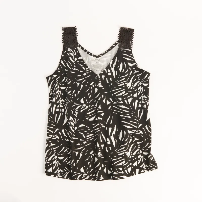 mySTYLE Women's Cool Comfort Lace Strap Tank Top sold by Giant Tiger