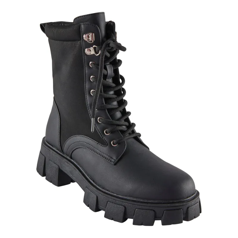 mySTYLE Women's Fashion Combat Boots sold by Giant Tiger