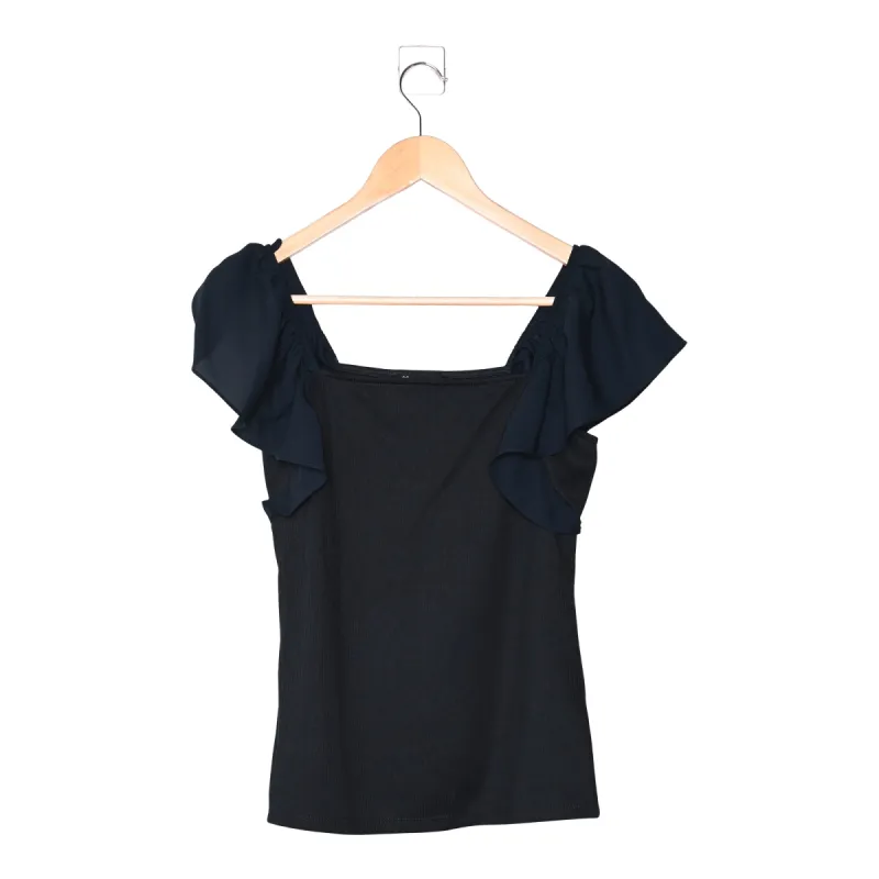 lily morgan Women's Cap Ruffle Sleeve Top sold by Giant Tiger