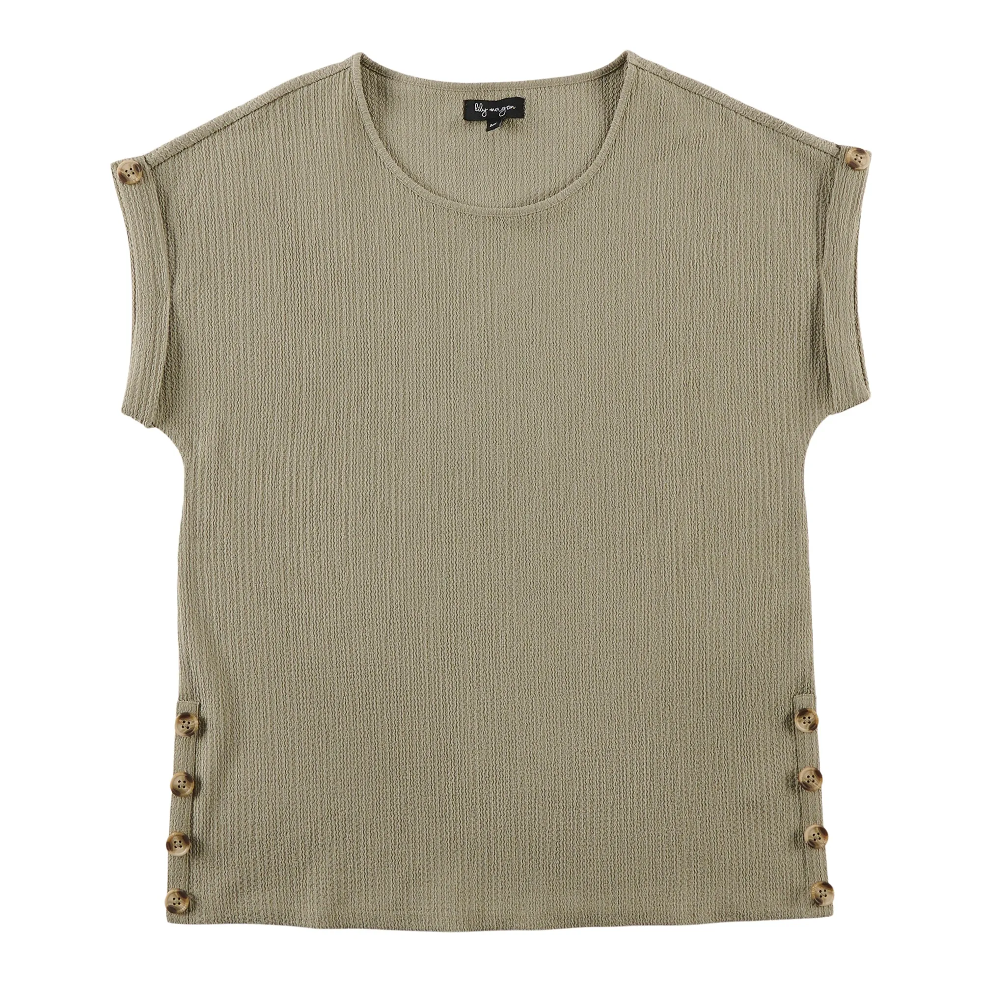 lily morgan Women's Button Detail Solid Blouse sold by Giant Tiger product image thumbnail 3