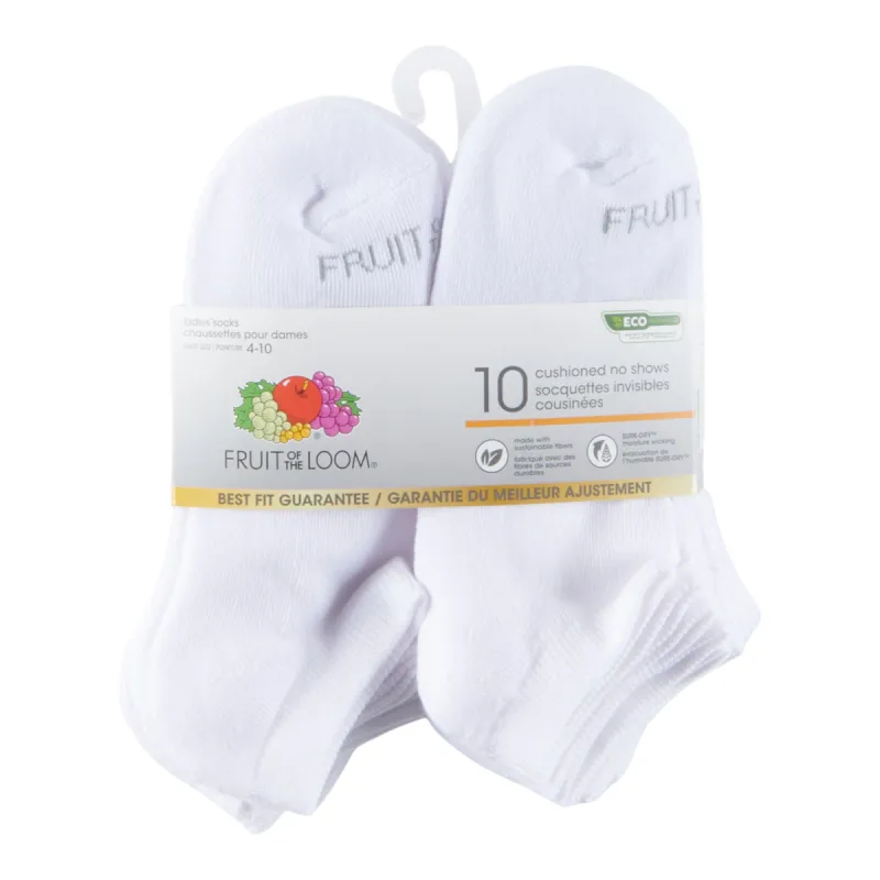 Fruit of the Loom Women's Sports Socks, 10-Pack made by Fruit of the Loom