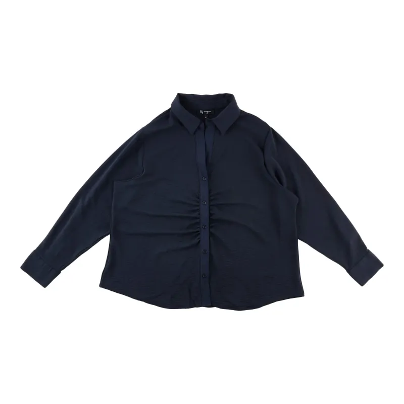 lily morgan Women's Plus Ruched Front Blouse sold by Giant Tiger