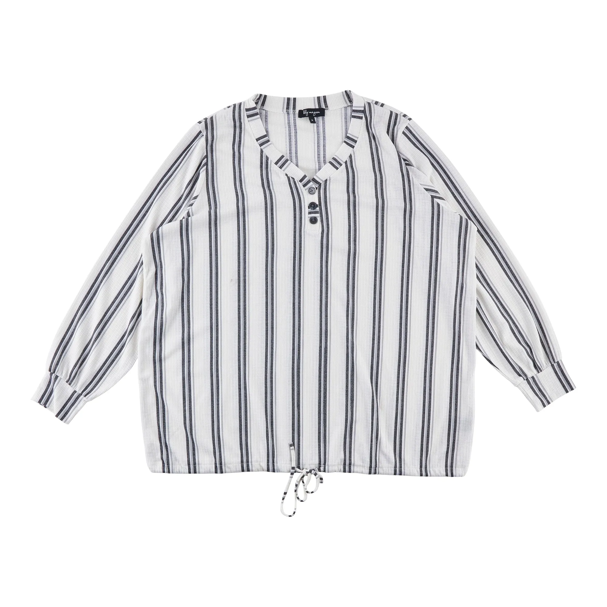 lily morgan Women's Plus V-Neck Tie-Front Blouse sold by Giant Tiger product image thumbnail 2