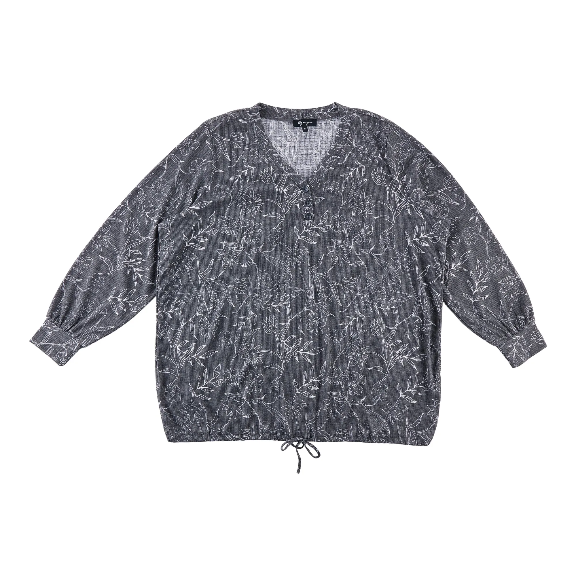 lily morgan Women's Plus V-Neck Tie-Front Blouse sold by Giant Tiger product image thumbnail 4