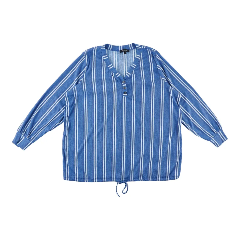 lily morgan Women's Plus V-Neck Tie-Front Blouse sold by Giant Tiger