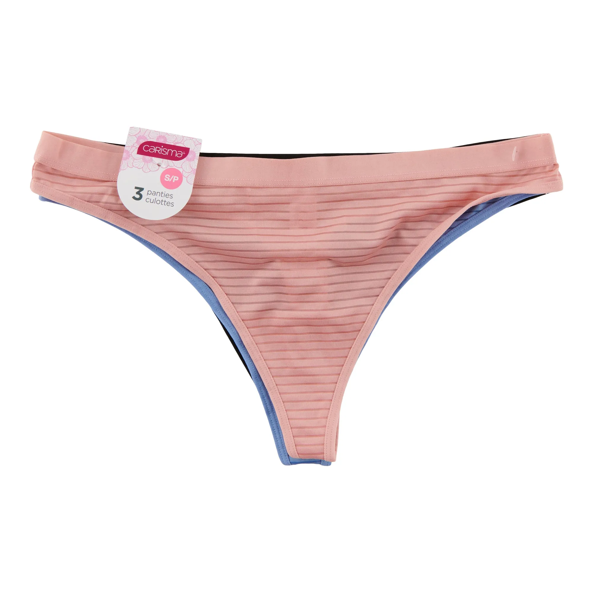 Carisma Women's Shadow Stripe Thong, 3-Pack sold by Giant Tiger product image thumbnail 2