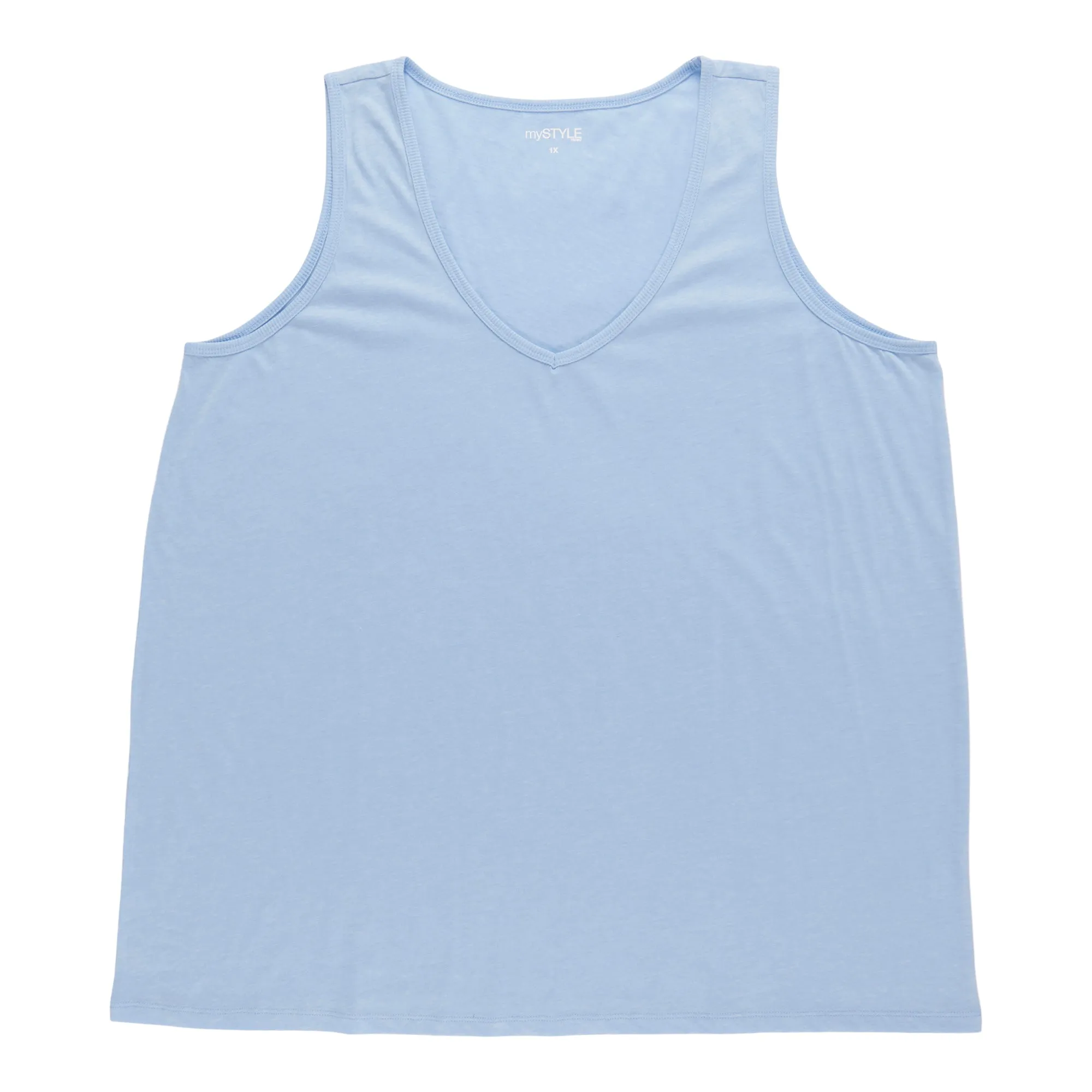 mySTYLE Women's Plus Ribbed V-Neck Tank Top sold by Giant Tiger