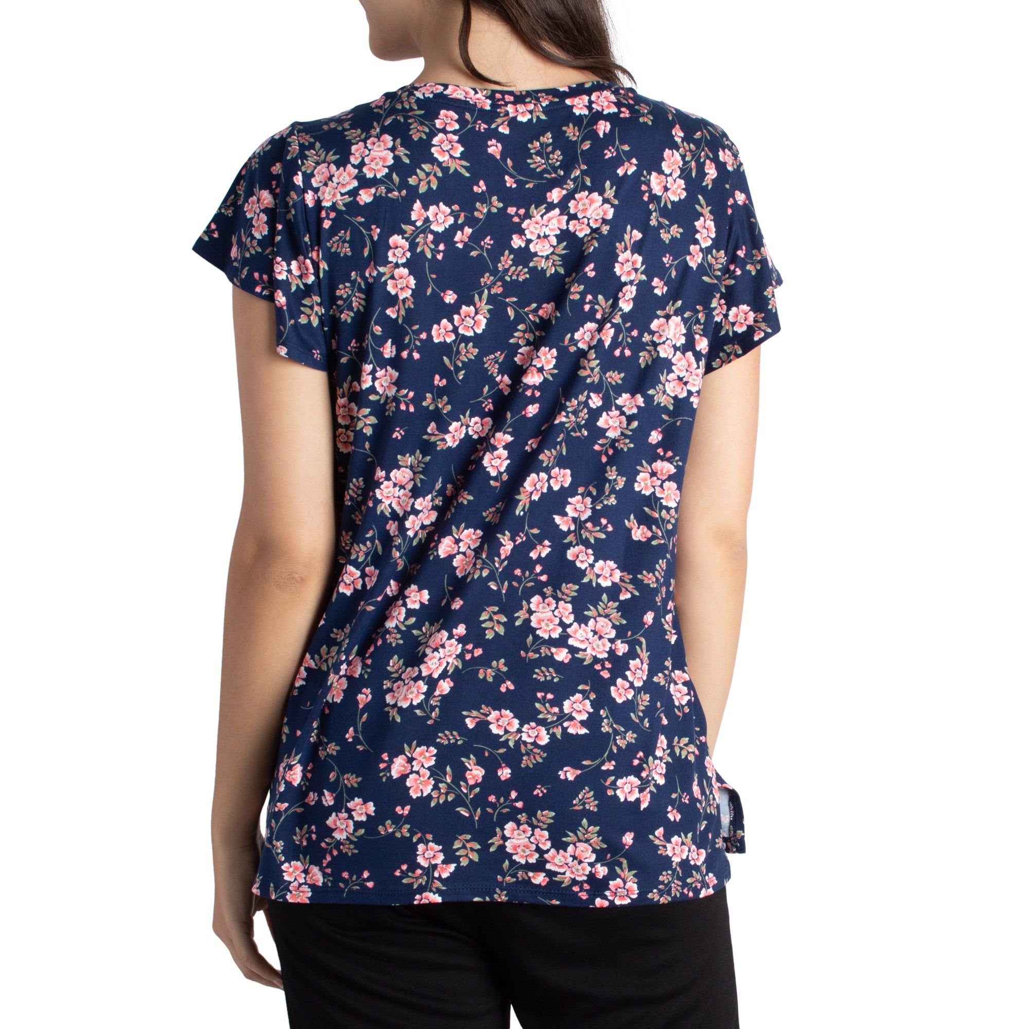 Women's Printed Sleeveless Round Neck Top with Tie Front sold by Giant Tiger product image thumbnail 4