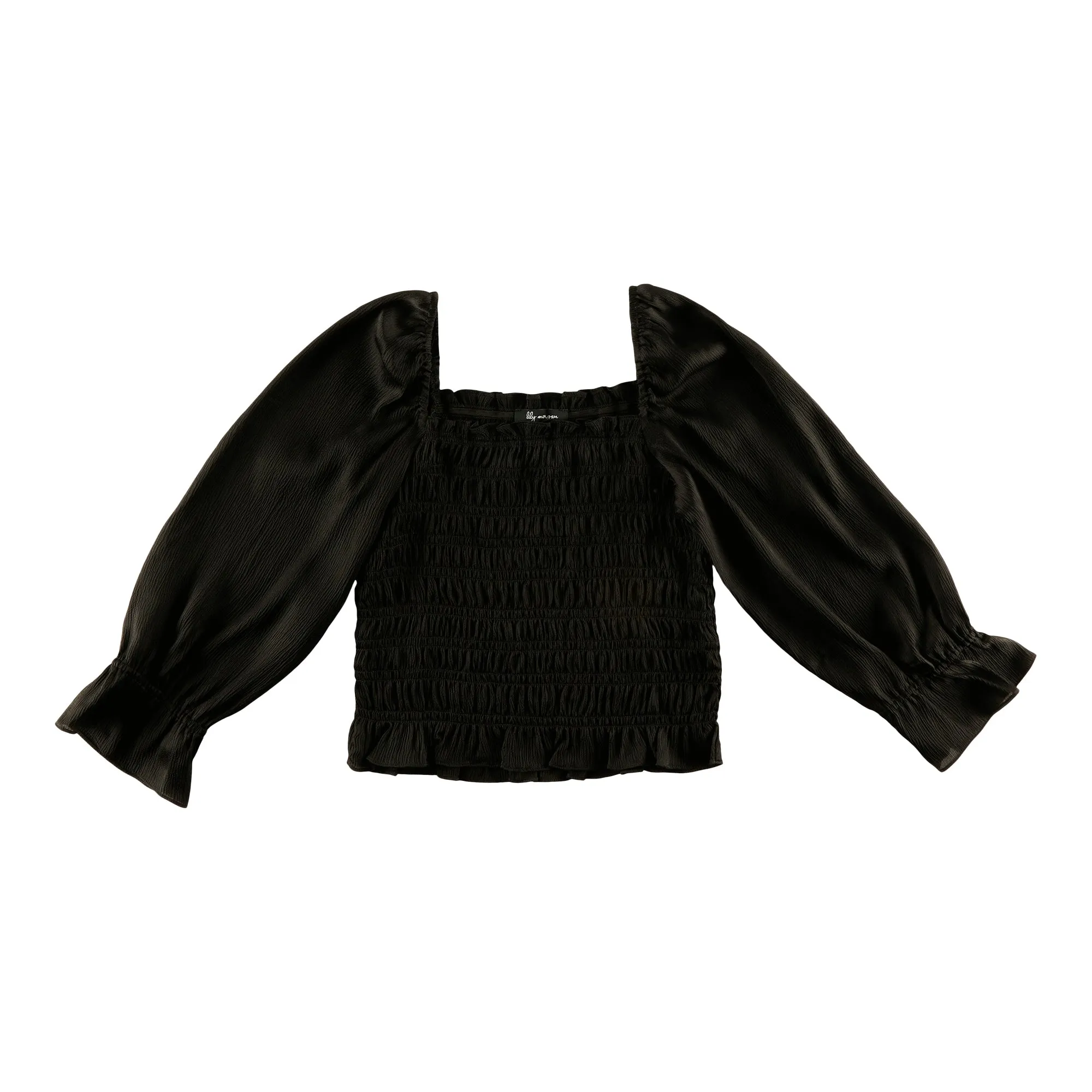 lily morgan Women's Satin Smocked Blouse sold by Giant Tiger