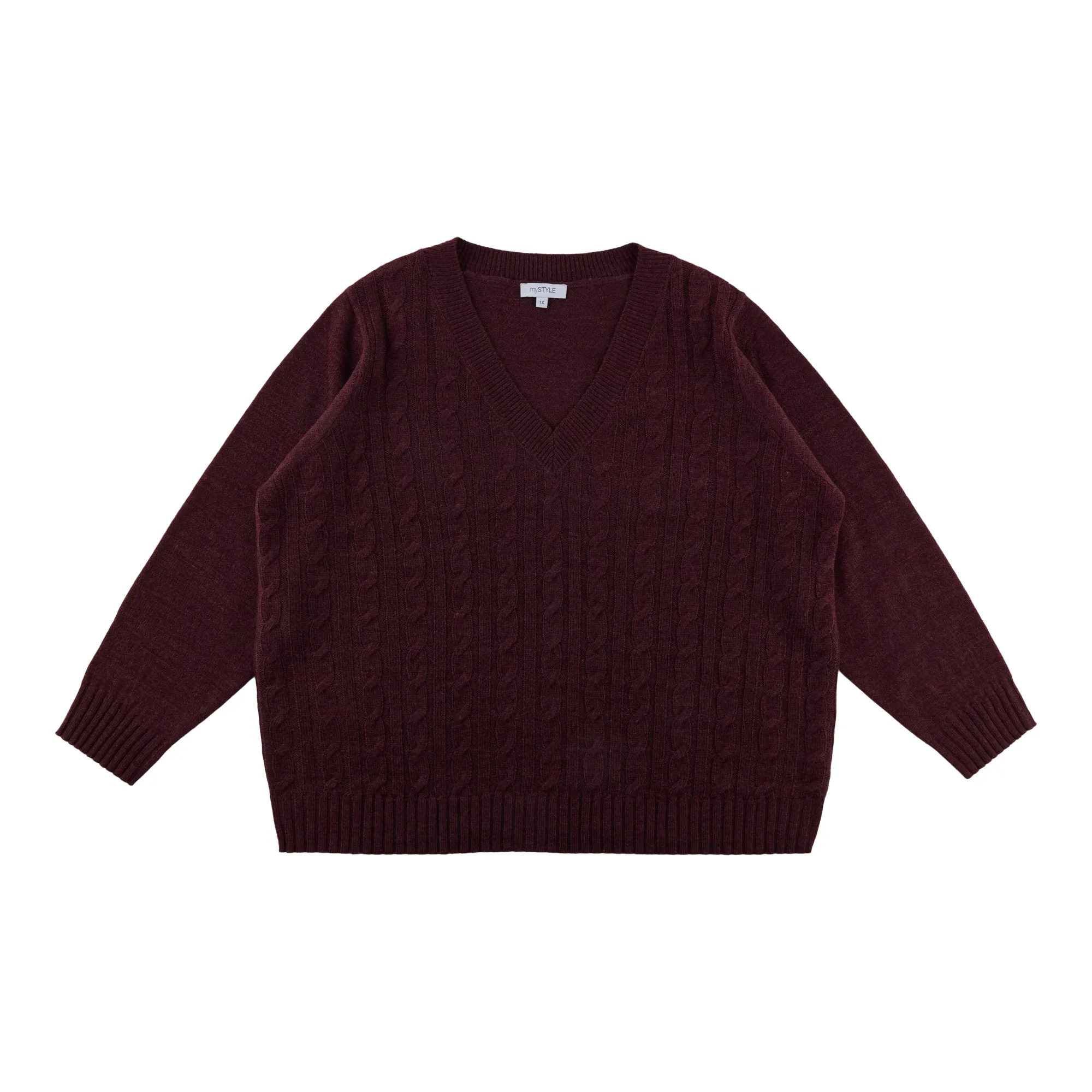 mySTYLE Women's Plus V-Neck Sweater sold by Giant Tiger product image thumbnail 2