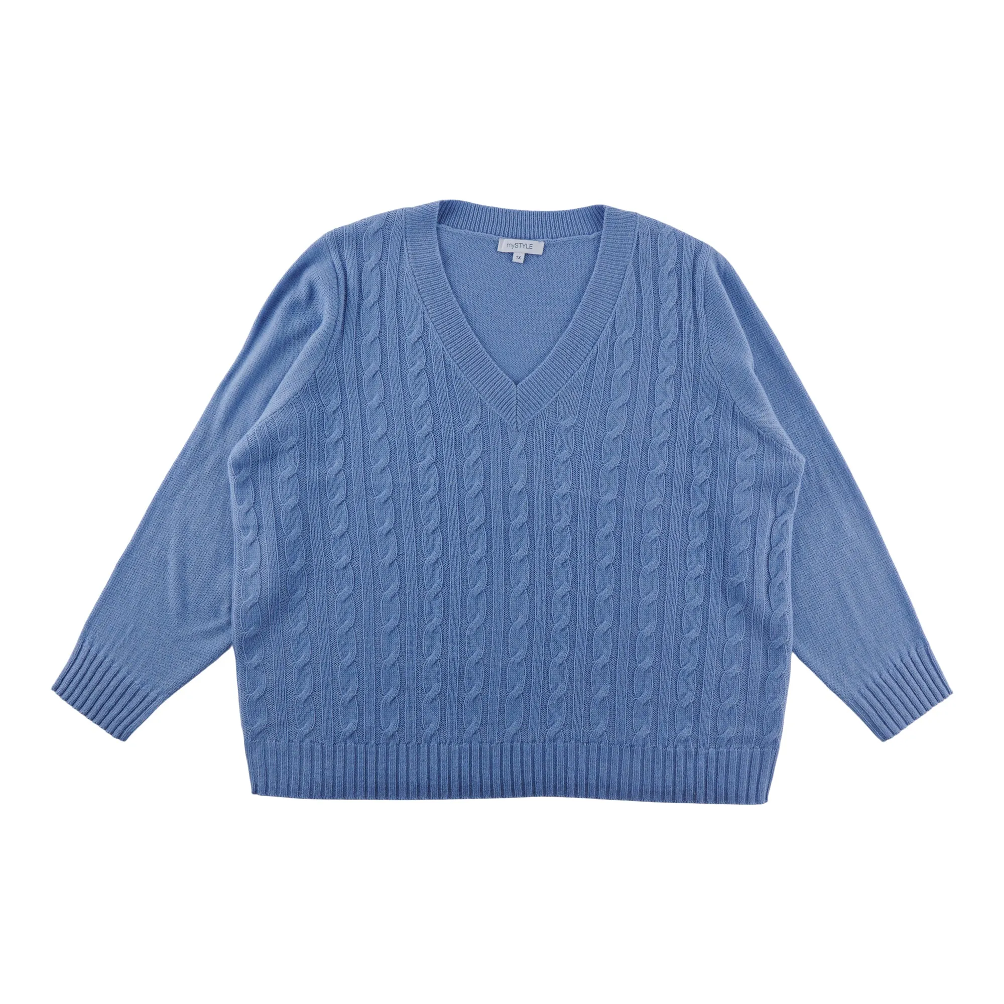 mySTYLE Women's Plus V-Neck Sweater sold by Giant Tiger product image thumbnail 3