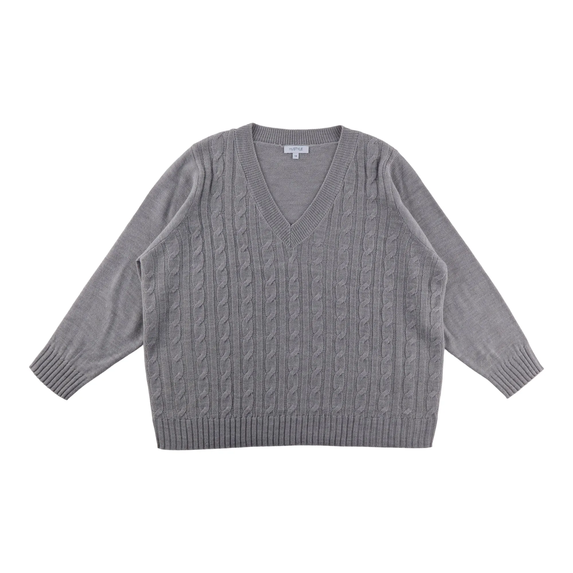 mySTYLE Women's Plus V-Neck Sweater sold by Giant Tiger