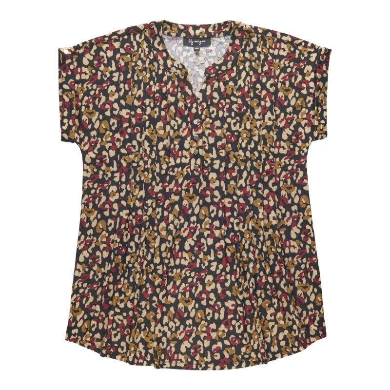lily morgan Women's Trendsetters Printed Pintuck Top sold by Giant Tiger