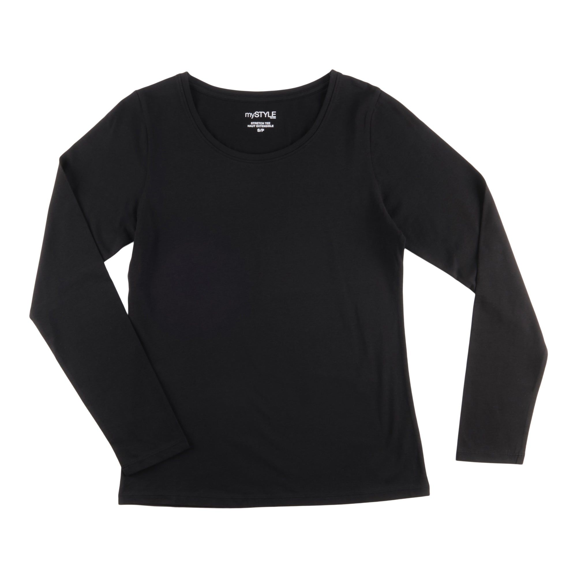 mySTYLE Women's Seasonal Neutral Long Sleeve Scoop Neck Stretch Tee sold by Giant Tiger product image thumbnail 2