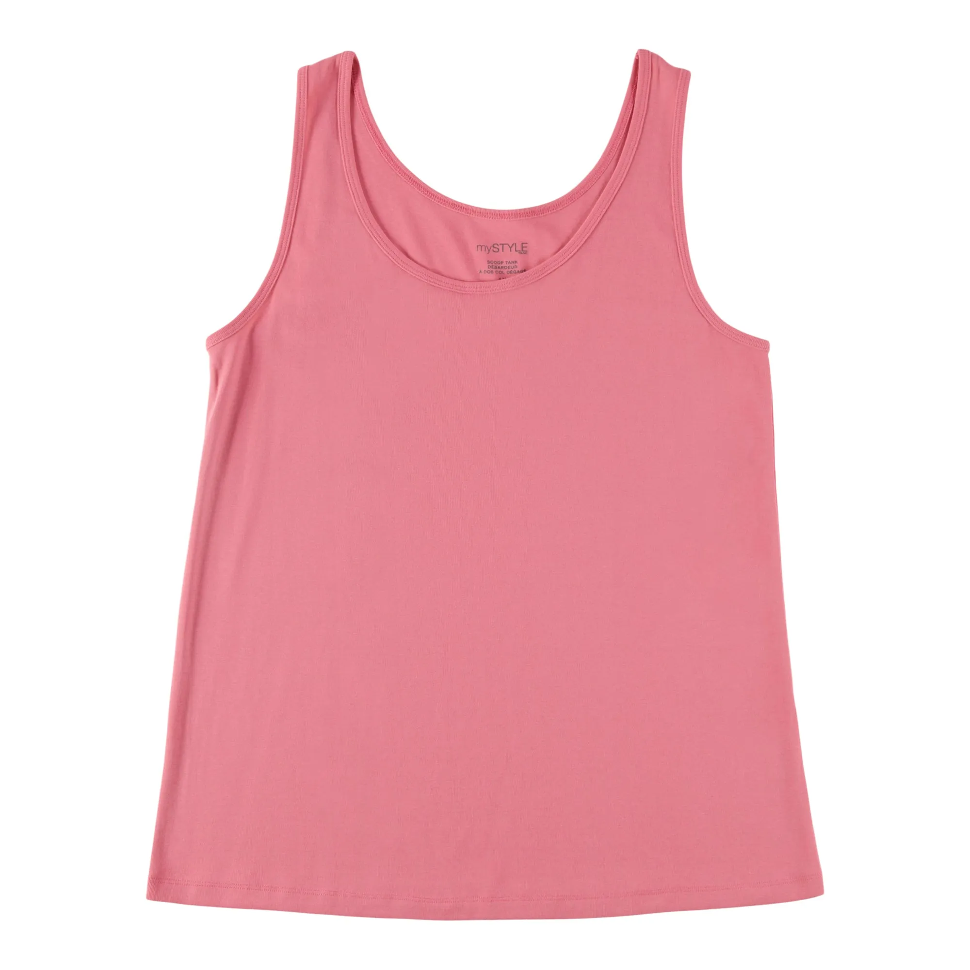 mySTYLE Women's Plus Seasonal Ribbed Scoop Neck Tank Top sold by Giant Tiger