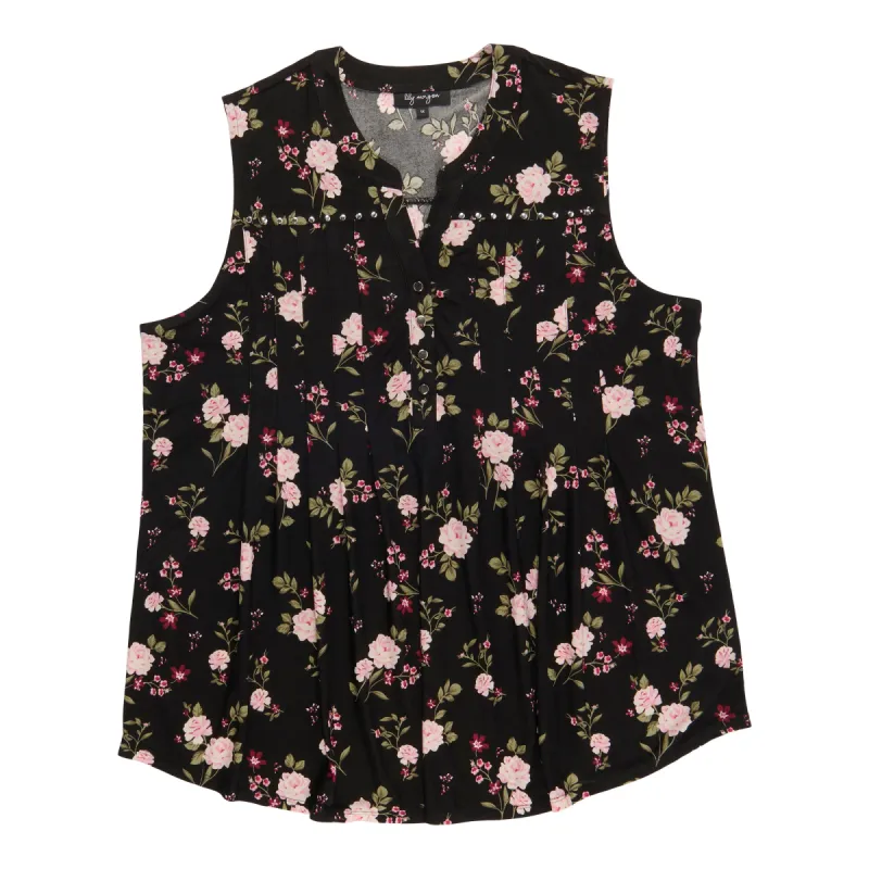 lily morgan Women's Plus Printed Sleeveless Top sold by Giant Tiger