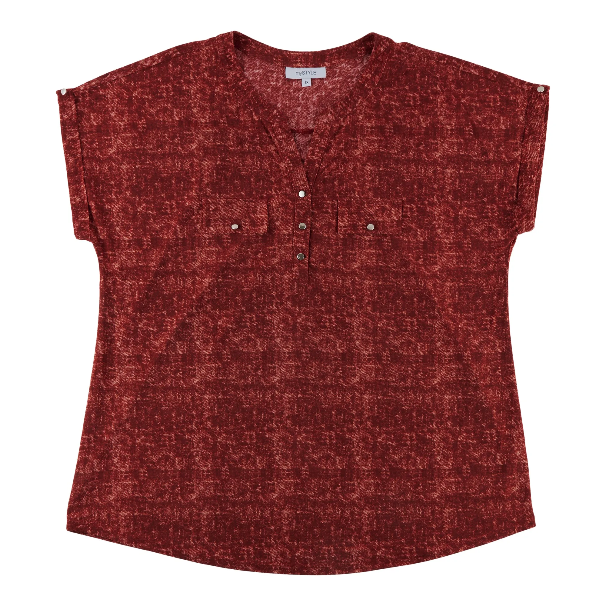 mySTYLE Women's Plus Street Smart Short Sleeve Top sold by Giant Tiger product image thumbnail 4