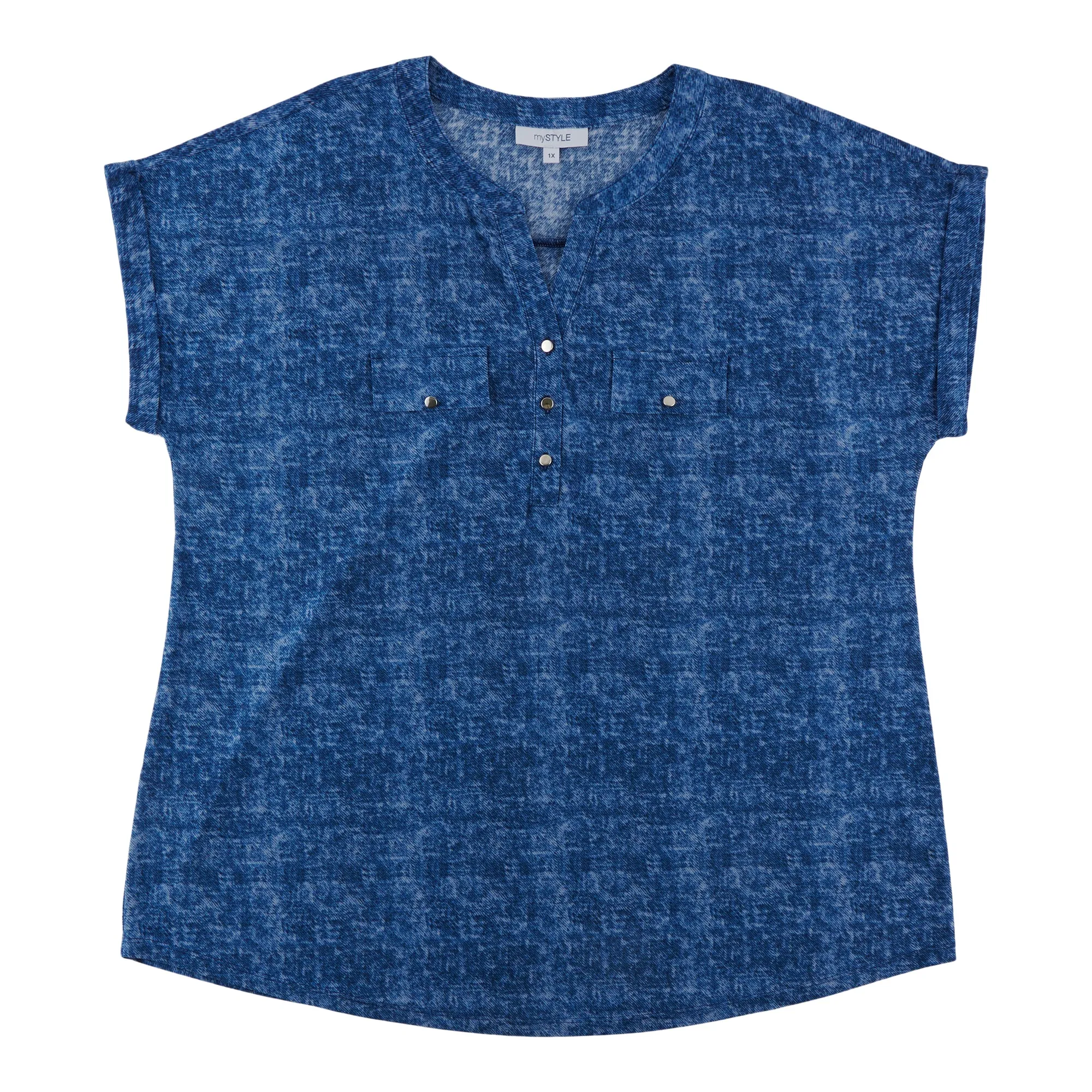 mySTYLE Women's Plus Street Smart Short Sleeve Top sold by Giant Tiger product image thumbnail 2