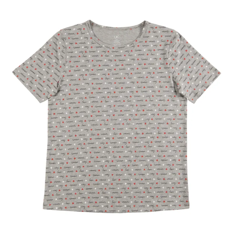 Women's Amour Short Sleeve T-Shirt, Grey sold by Giant Tiger
