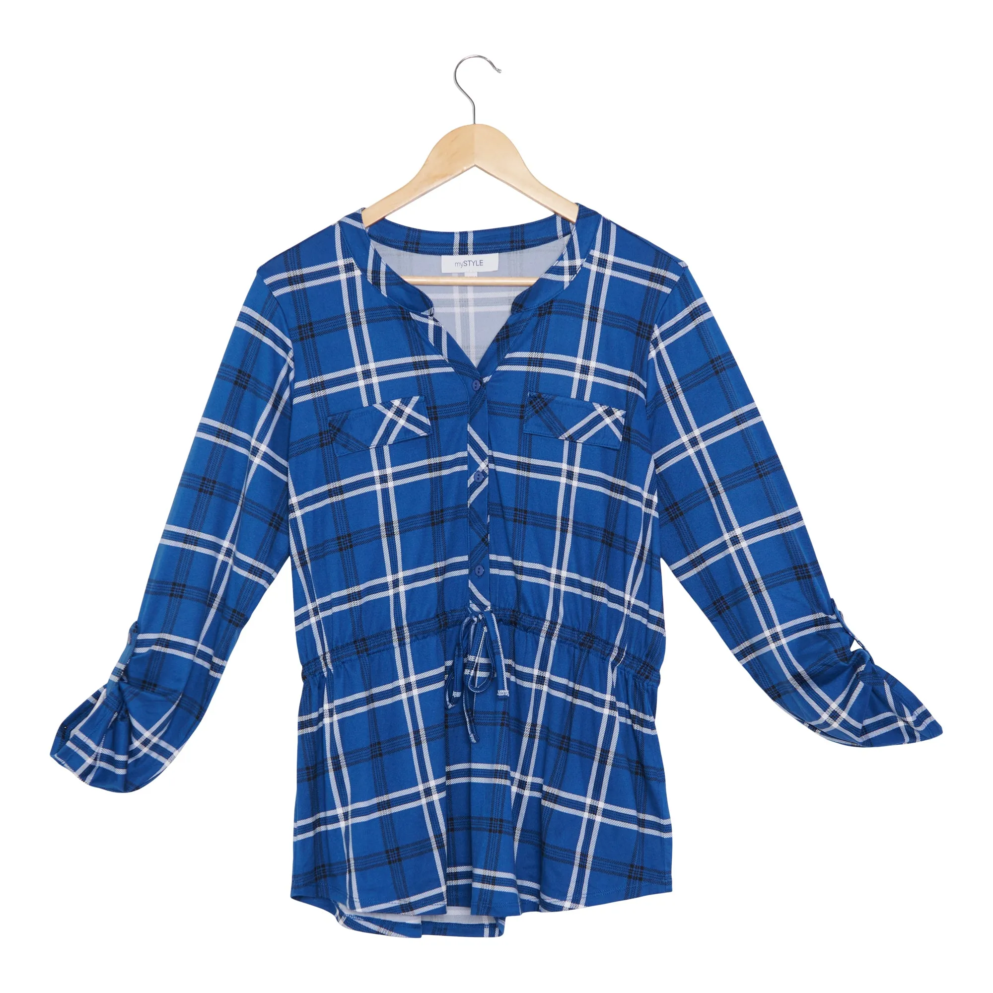 mySTYLE Women's Plaid Top with Tie Belt sold by Giant Tiger product image thumbnail 3