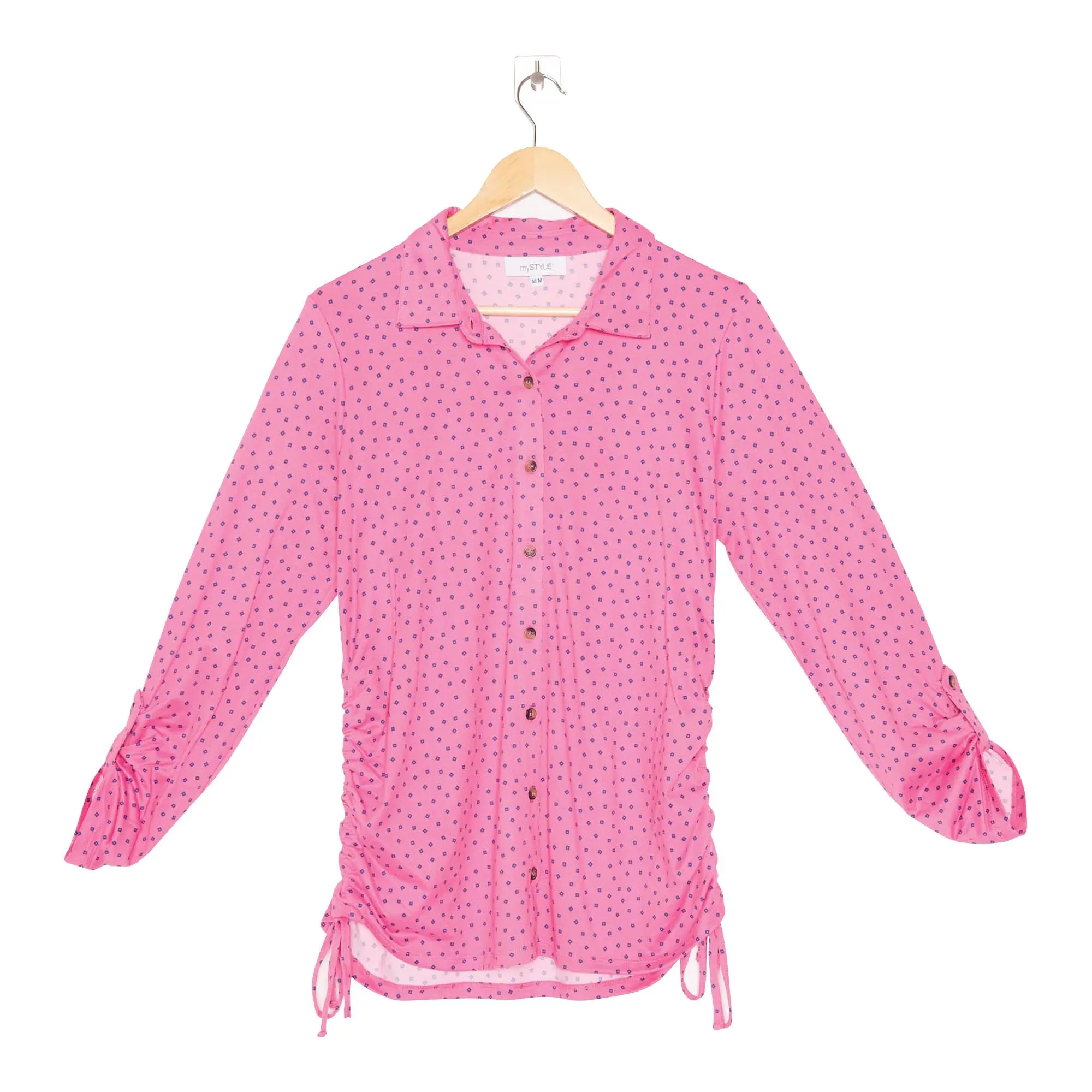 mySTYLE Women's Pretty Casual Long Sleeve Printed Top with Side Ruching sold by Giant Tiger product image thumbnail 2