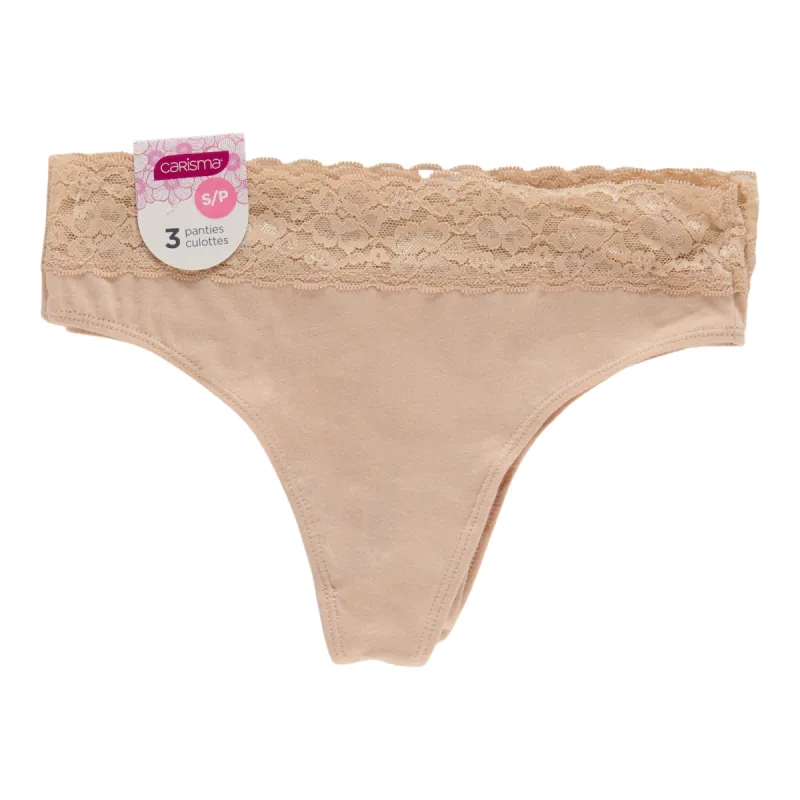 Carisma Women's Thongs, 3-Pack sold by Giant Tiger