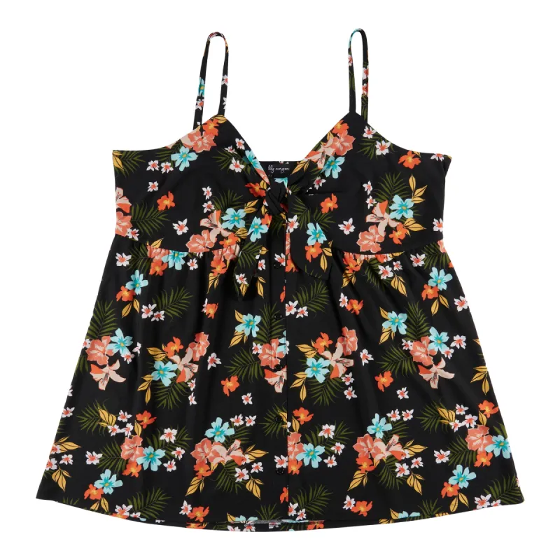 lily morgan Women's Plus Tropical Tie Front Cami sold by Giant Tiger