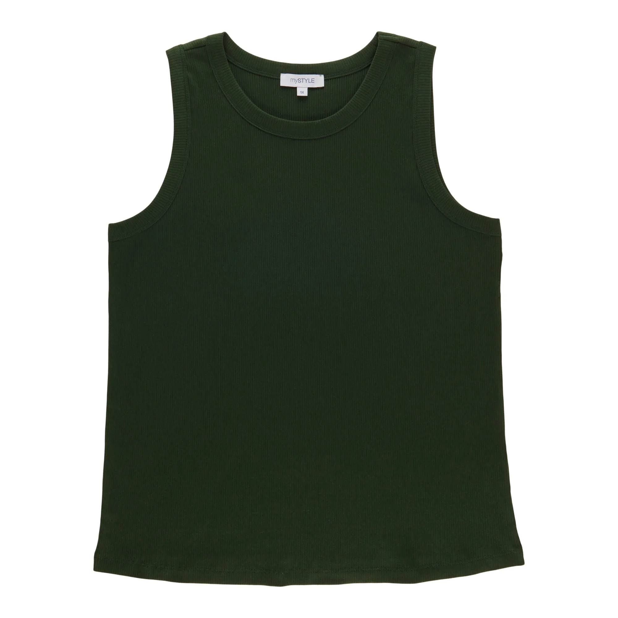 mySTYLE Women's Plus Crew Neck Ribbed Tank Top sold by Giant Tiger product image thumbnail 3