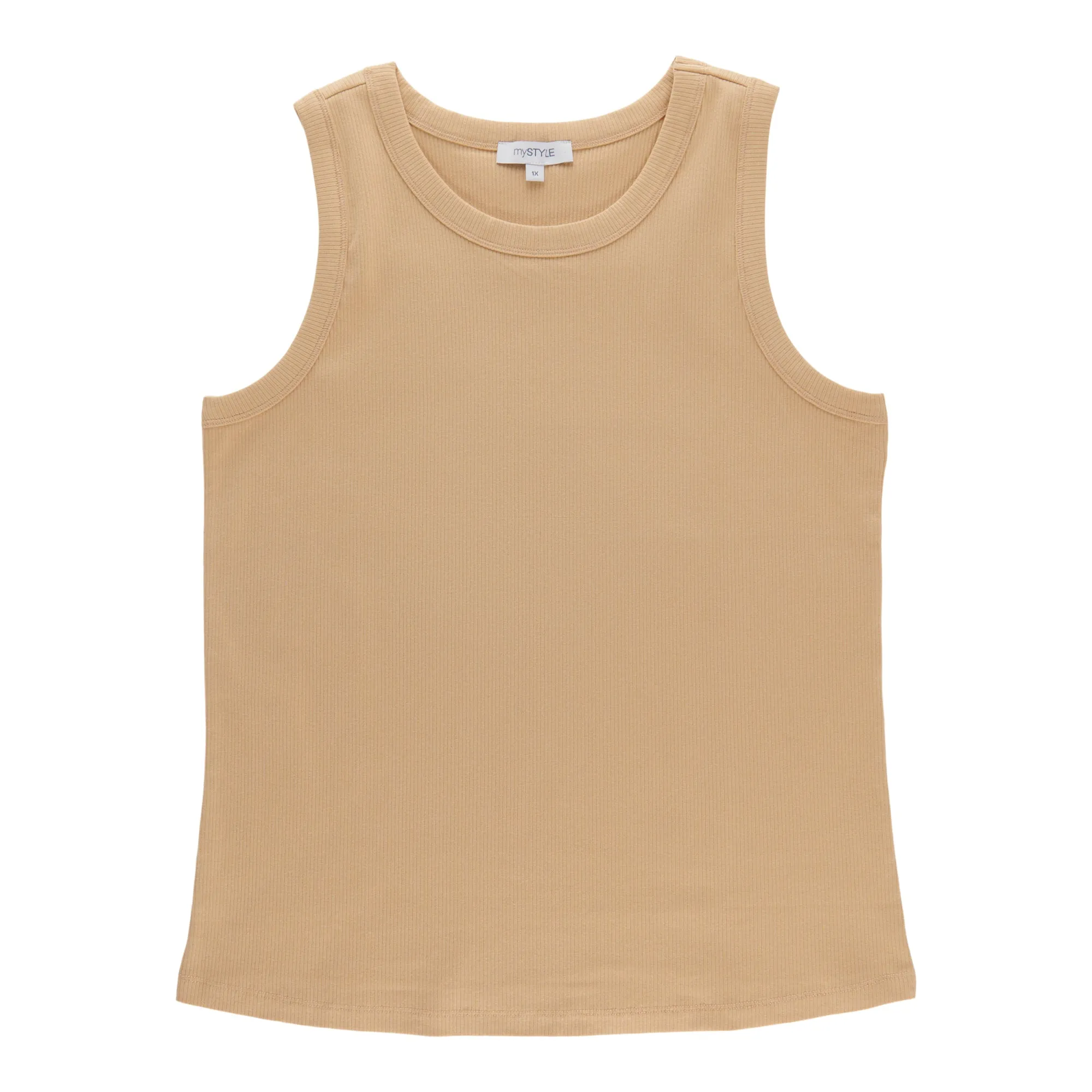 mySTYLE Women's Plus Crew Neck Ribbed Tank Top sold by Giant Tiger product image thumbnail 2