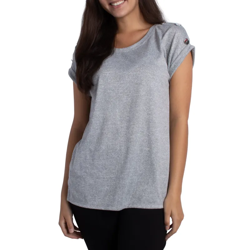 lily morgan Women's Short Sleeve Round Neck Sweater Knit Top sold by Giant Tiger