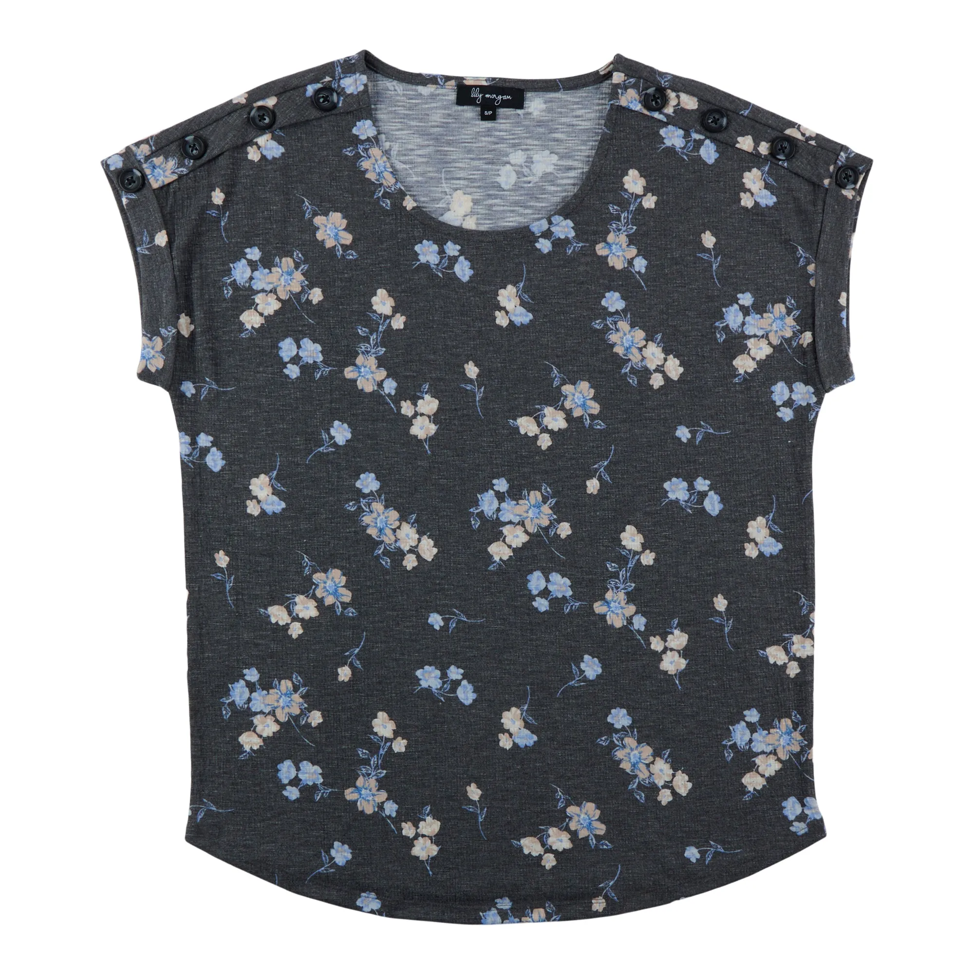 lily morgan Women's Printed Blouse with Button Detail sold by Giant Tiger