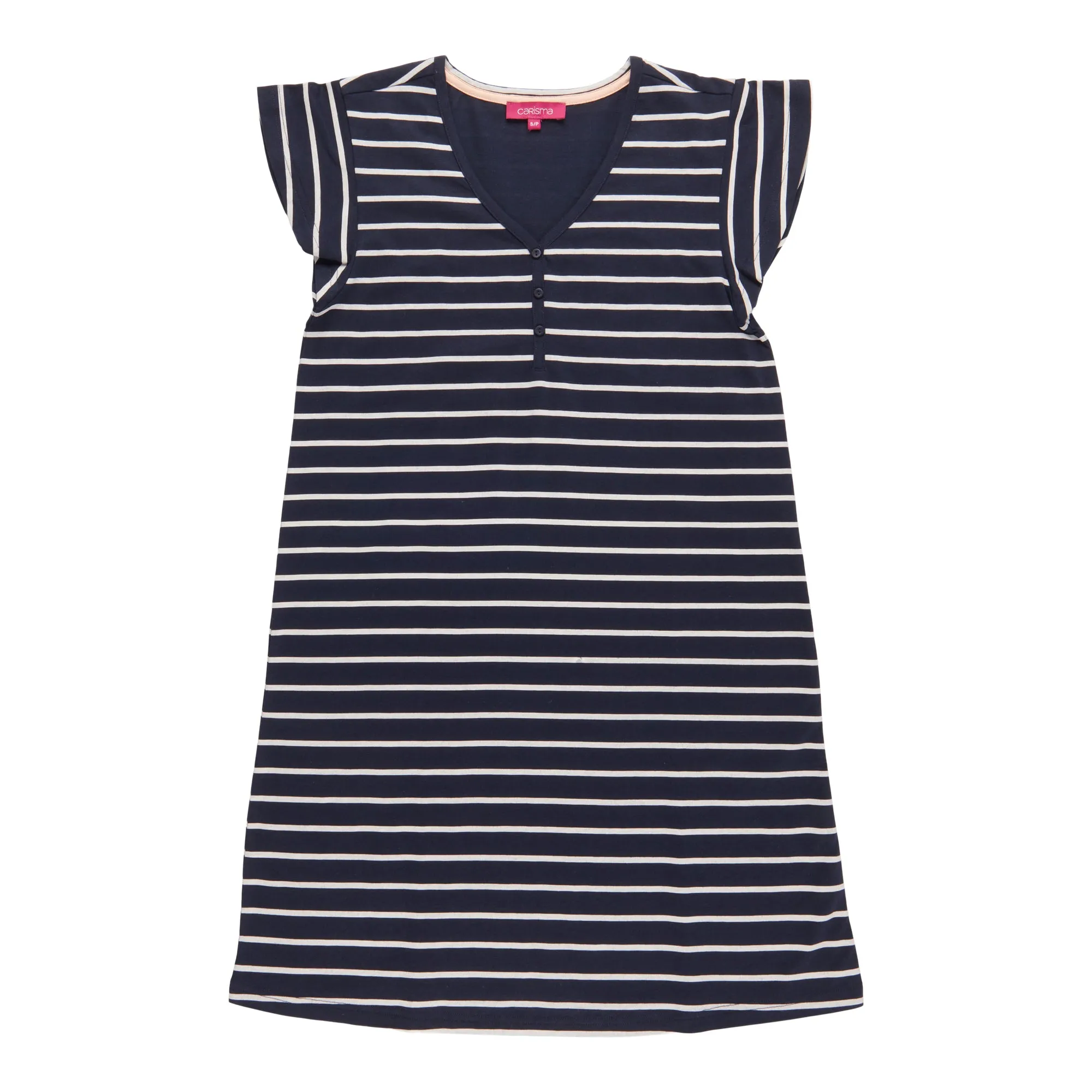 Carisma Women's Ocean Breeze Ruffle Sleeve Henley Sleepshirt sold by Giant Tiger product image thumbnail 2