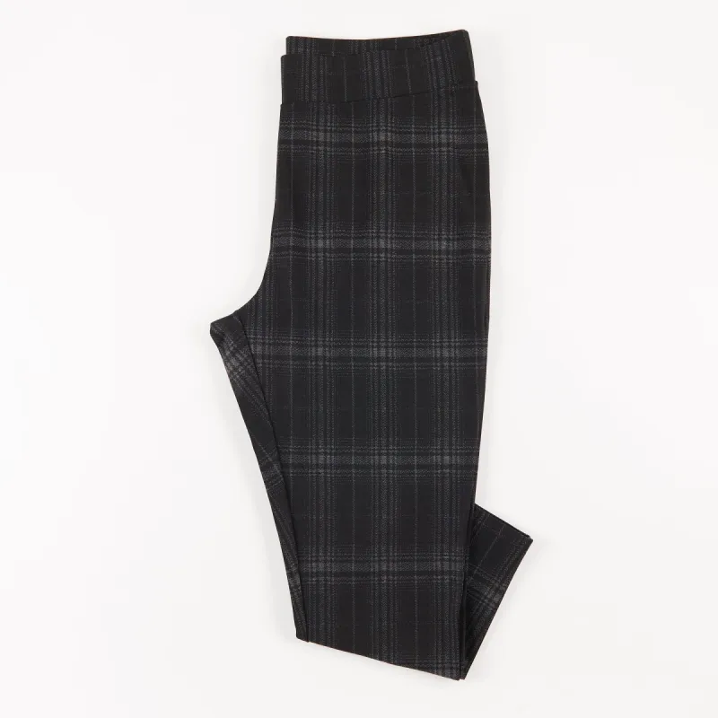 lily morgan Women's Plus Modern Chic Plaid Ponte Pants, Black sold by Giant Tiger