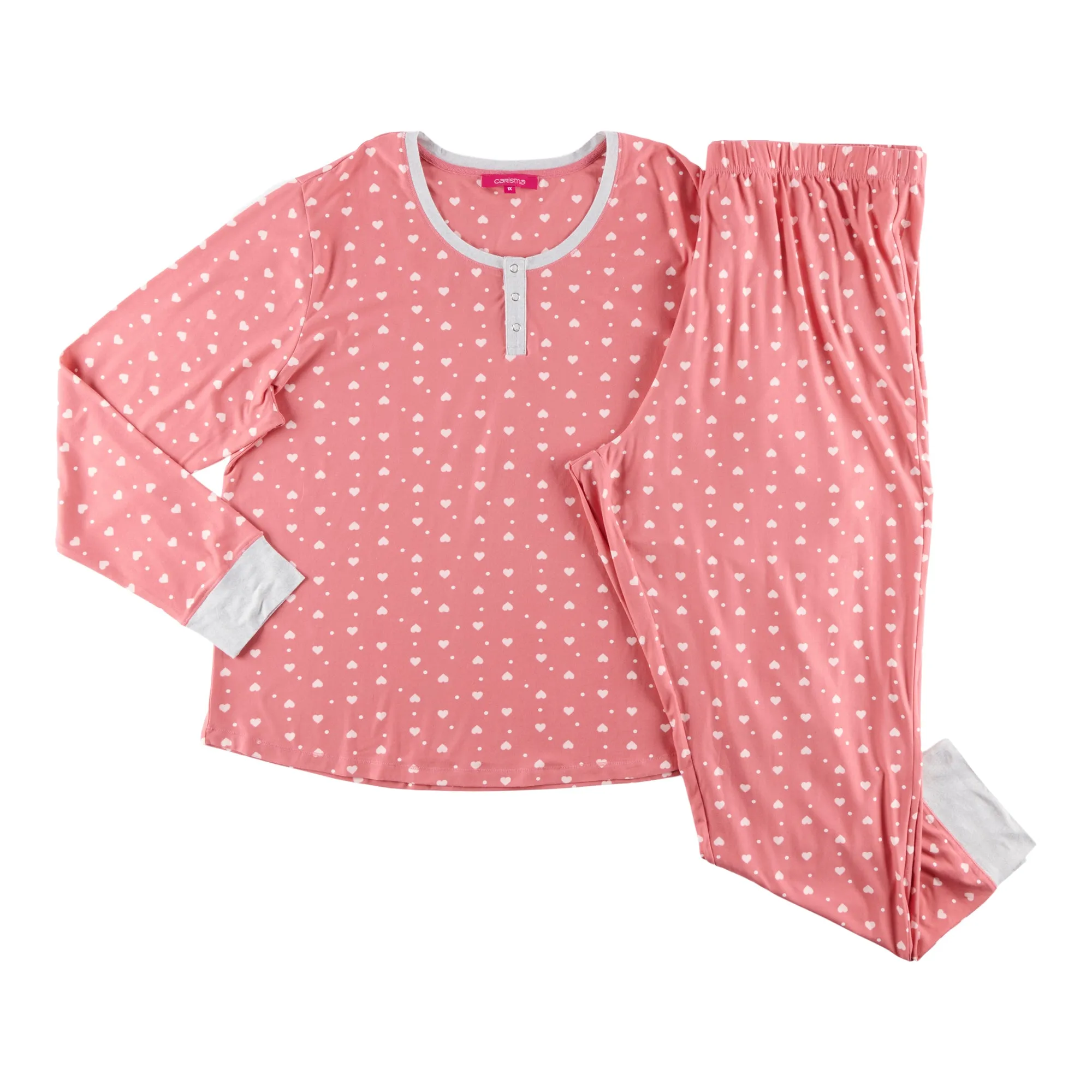 Carisma Women's Plus Autumn Dusk Peachy All-Over Print Jogger Set, 2-pieces sold by Giant Tiger product image thumbnail 3