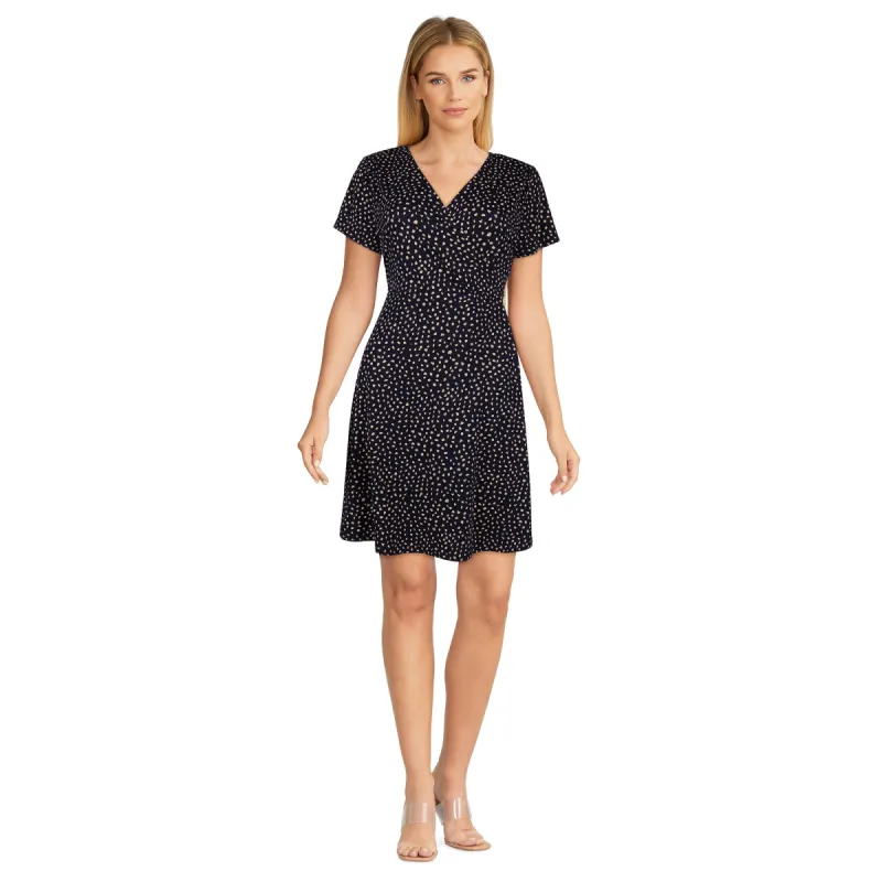 Women's Short Sleeve Wrap Skater Dress sold by Giant Tiger