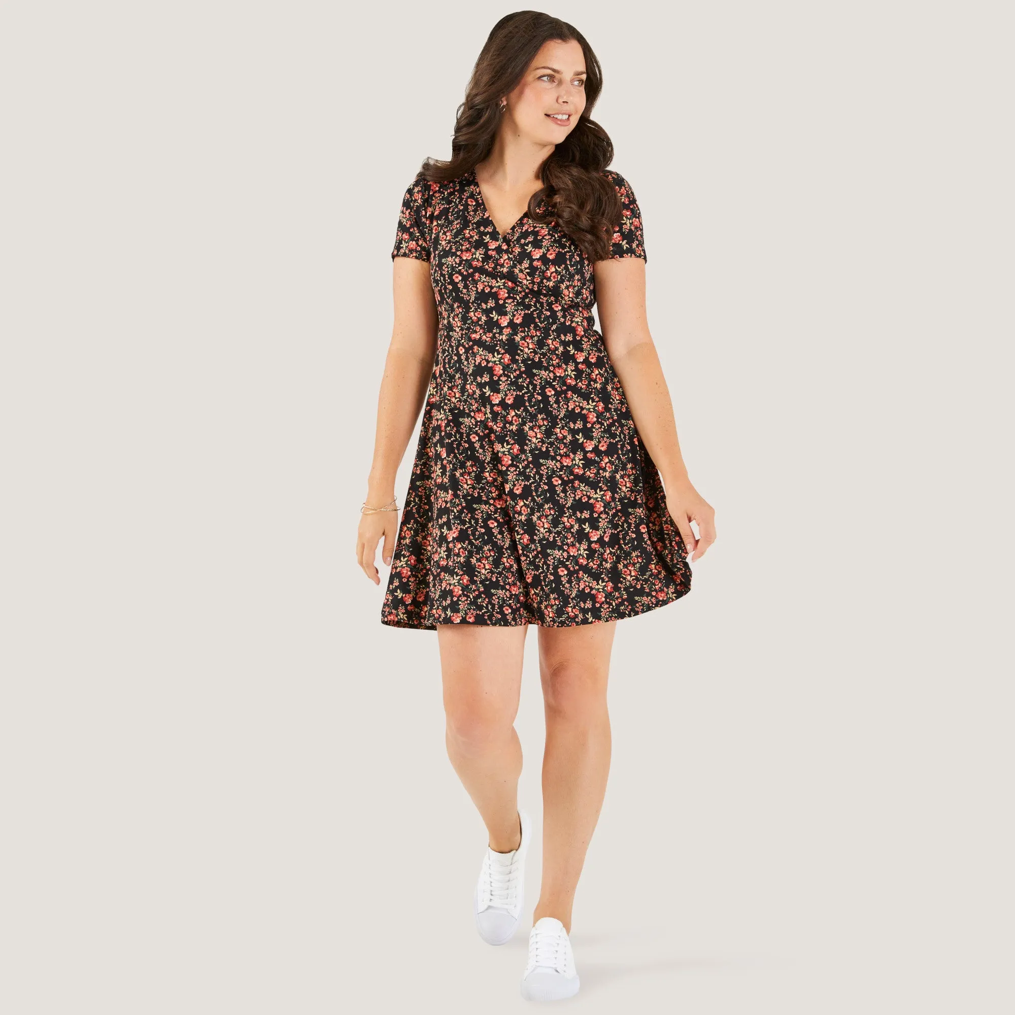 Women's Short Sleeve Wrap Skater Dress sold by Giant Tiger product image thumbnail 2