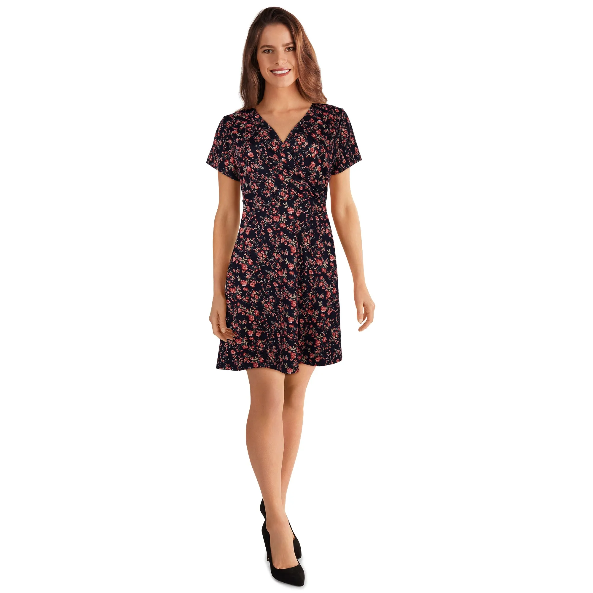 Women's Short Sleeve Wrap Skater Dress sold by Giant Tiger product image thumbnail 3