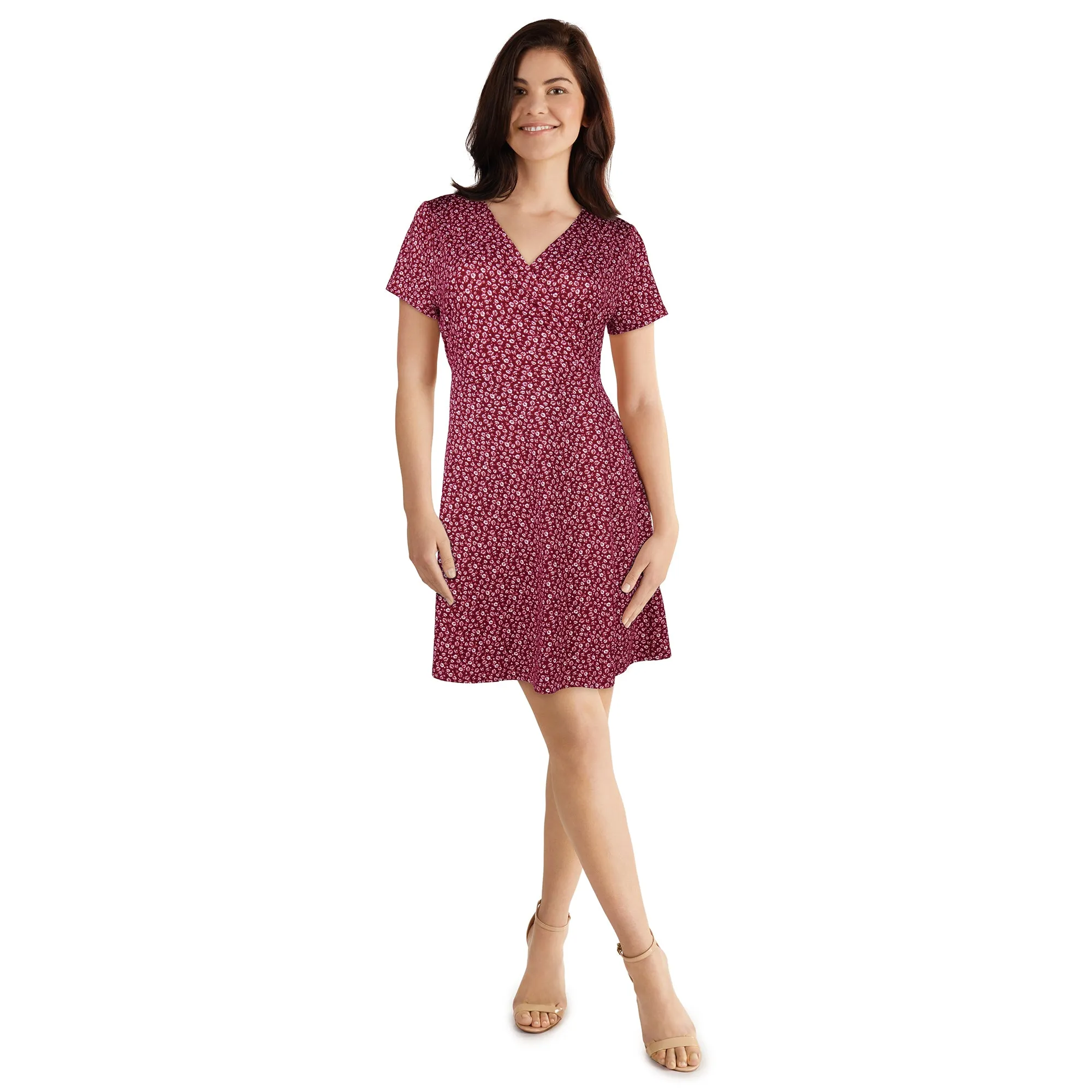 Women's Short Sleeve Wrap Skater Dress sold by Giant Tiger product image thumbnail 5