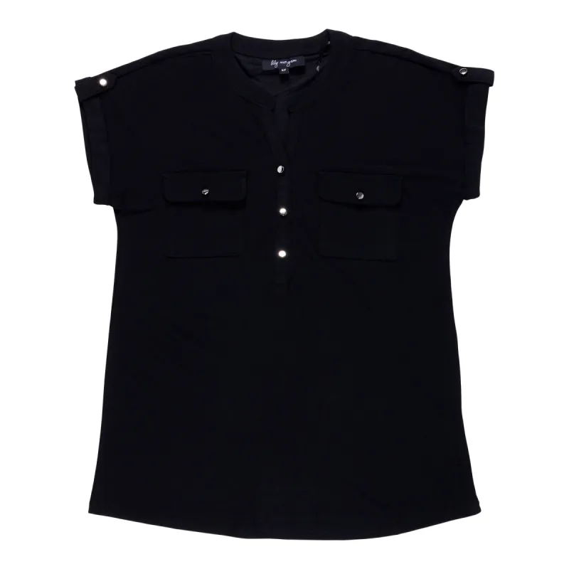 lily morgan Women's Tropical Cap Sleeve Solid Top sold by Giant Tiger