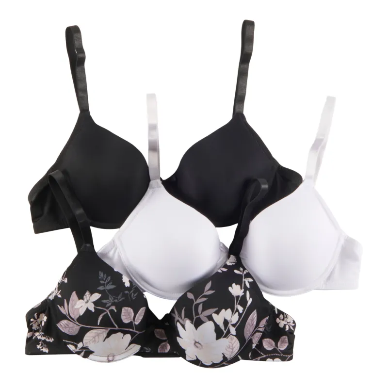 Carisma Women's T-Shirt Padded Bra, 3-pack sold by Giant Tiger