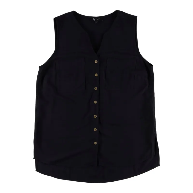 lily morgan Women's Ocean Blues Linen Blouse sold by Giant Tiger