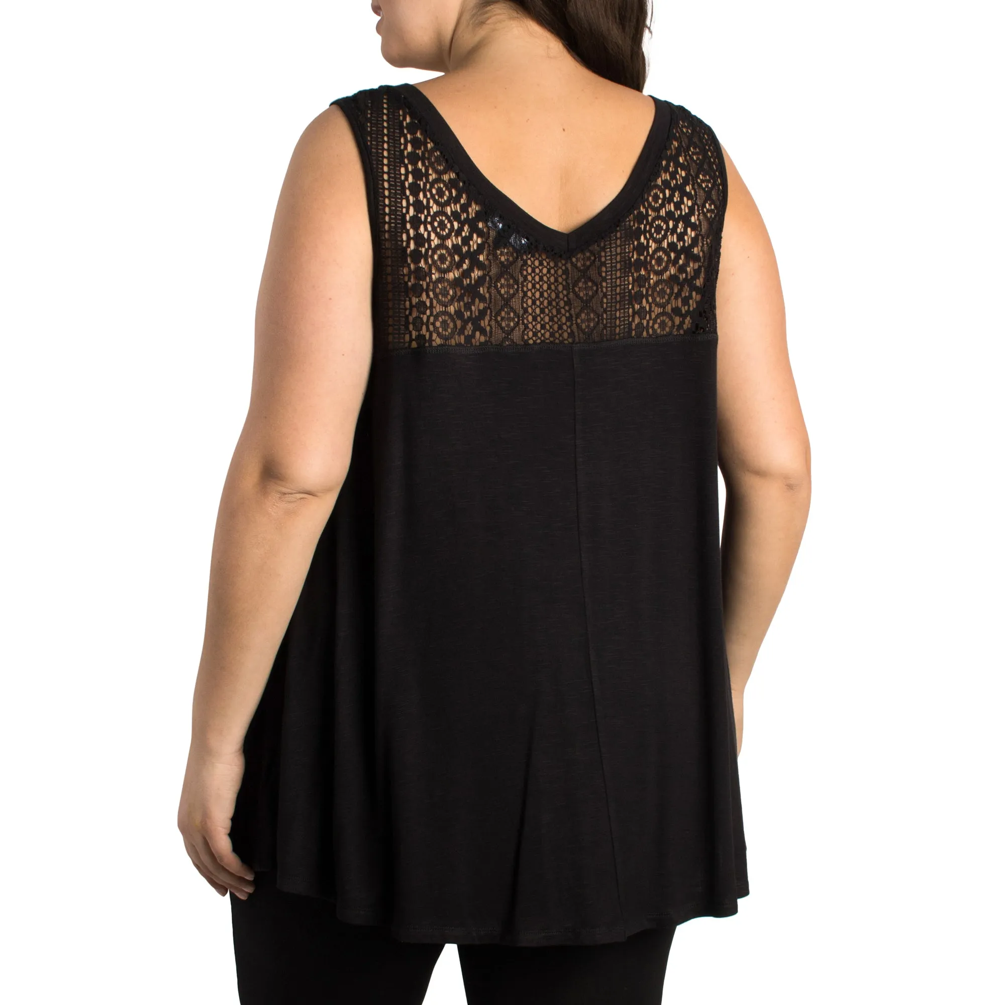 lily morgan Women's Plus Crochet Pocket Top sold by Giant Tiger