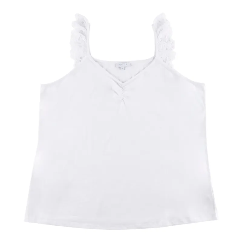 mySTYLE Women's Plus Summer Sizzle Solid Lace Sleeve Camisole sold by Giant Tiger