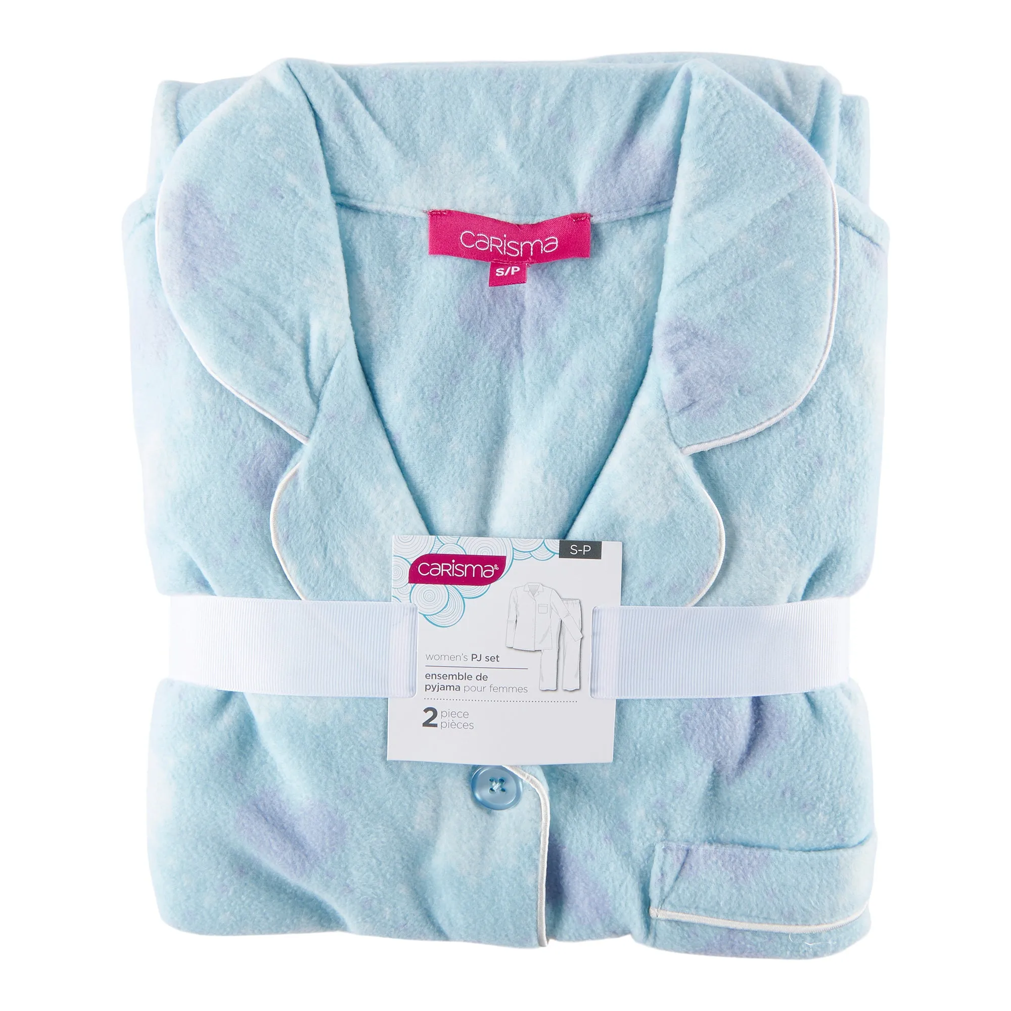 Carisma Women's Elastic Waistband Collard PJ Set, 2-Piece sold by Giant Tiger