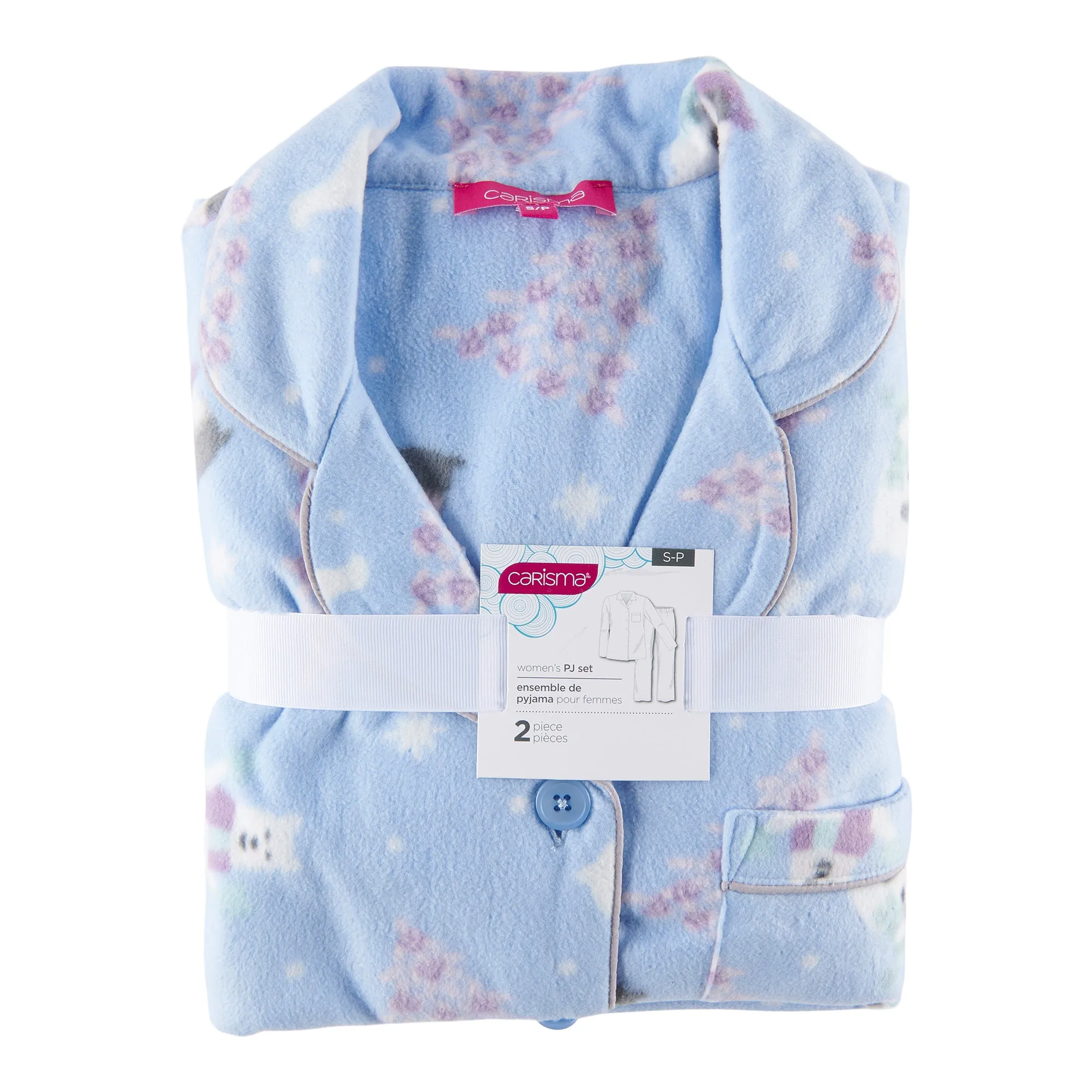 Carisma Women's Elastic Waistband Collard PJ Set, 2-Piece sold by Giant Tiger product image thumbnail 2