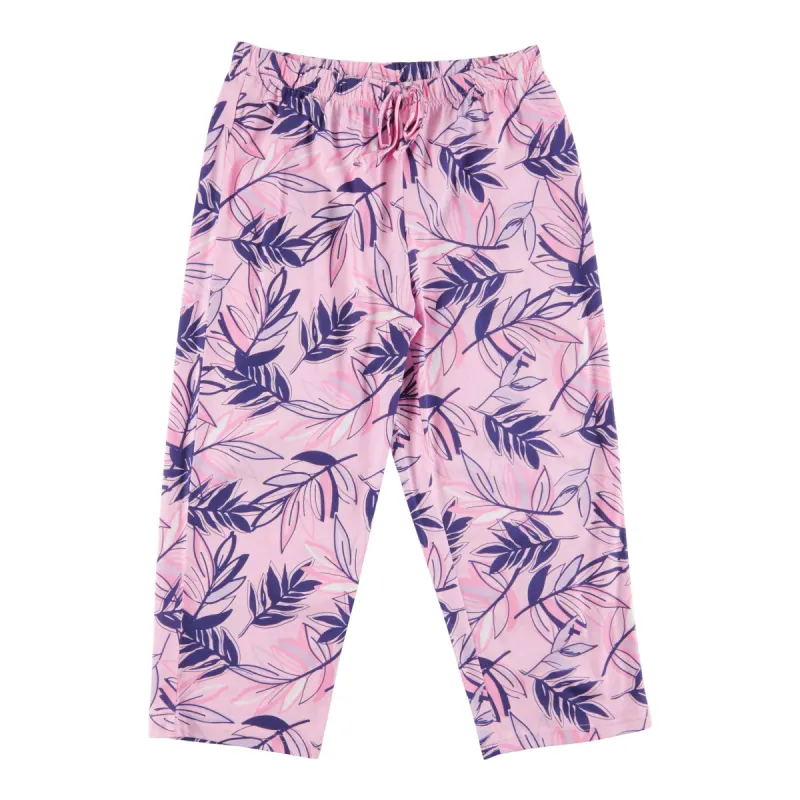Carisma Women's Ocean Breeze Cotton All-Over Print Capri PJ Pants sold by Giant Tiger