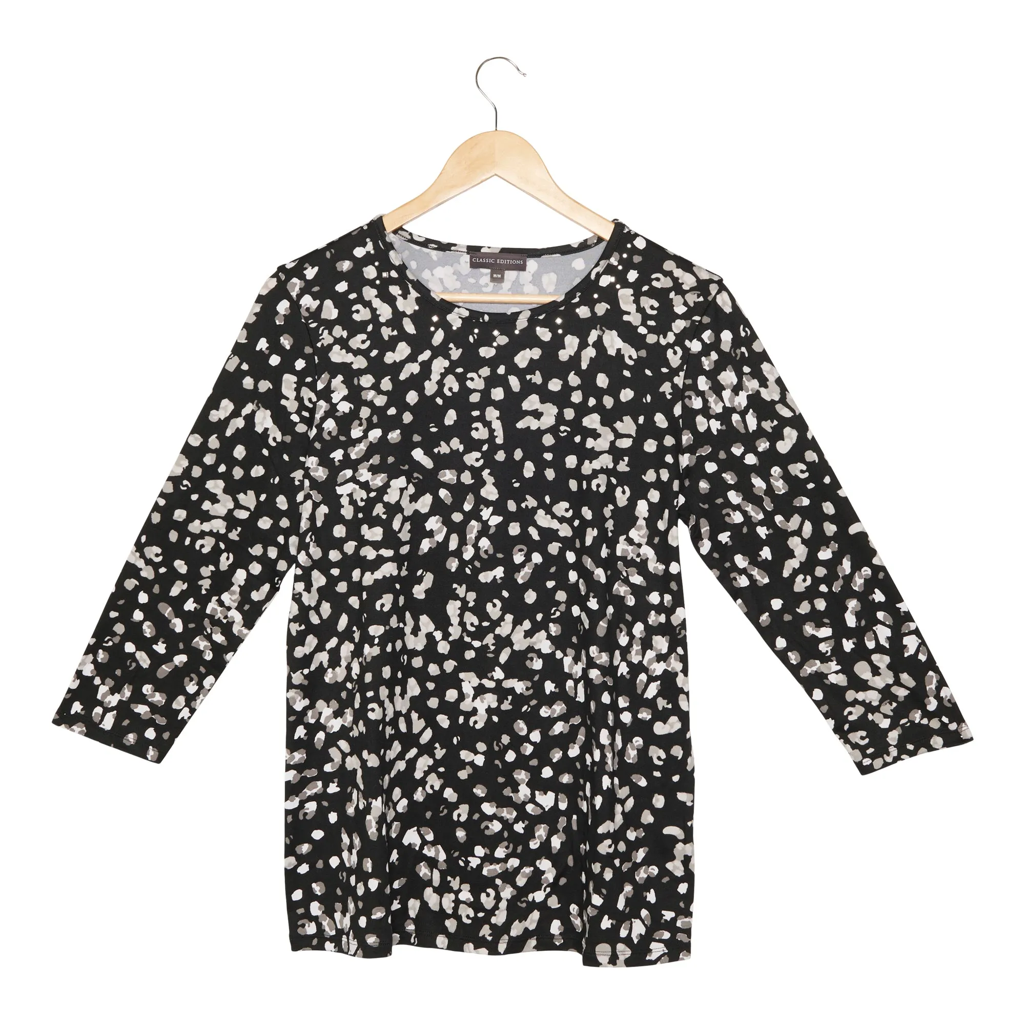 Classic Editions Women's Spring View Printed Top with Stud Detailing sold by Giant Tiger