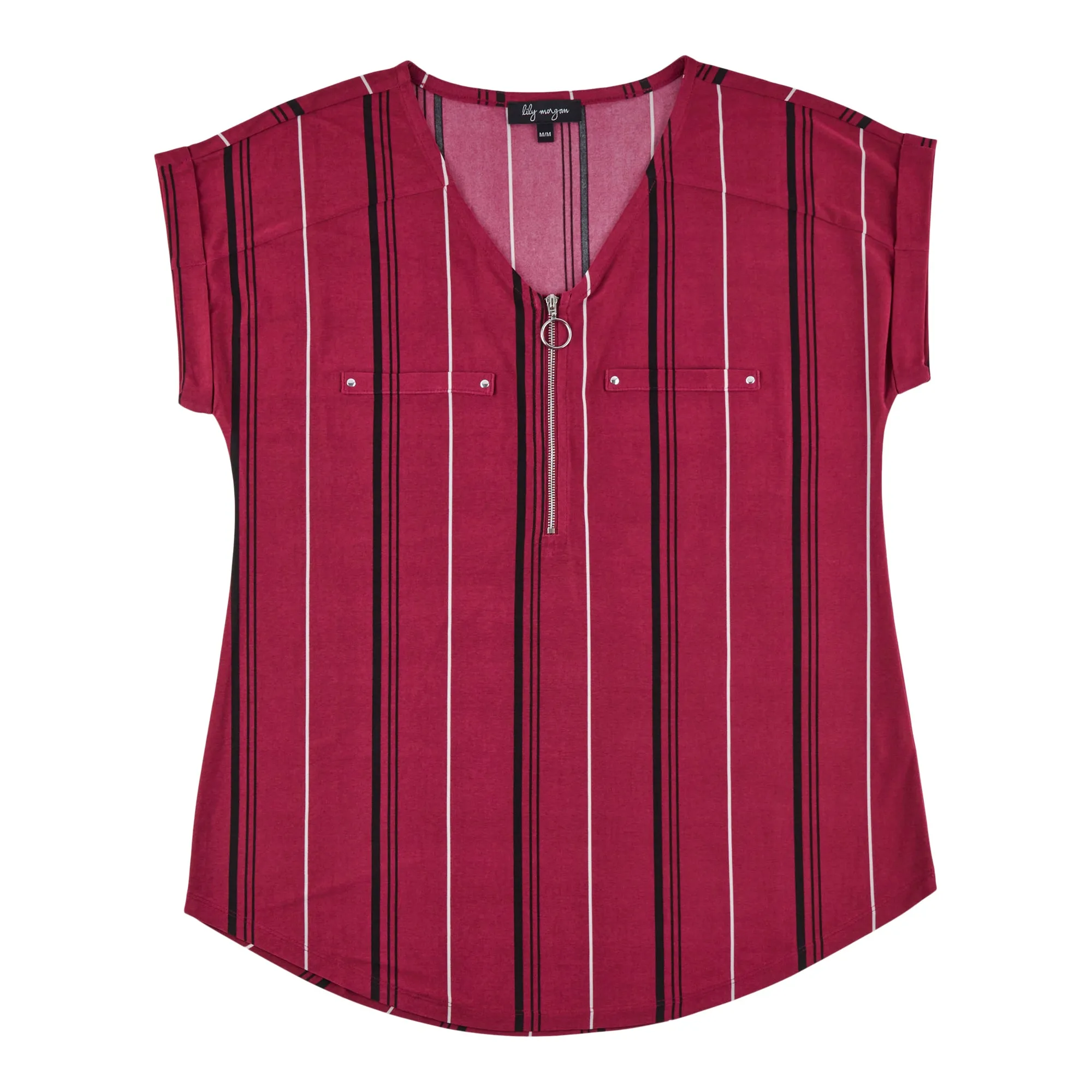 lily morgan Women's V-Neck Zip Blouse sold by Giant Tiger product image thumbnail 4